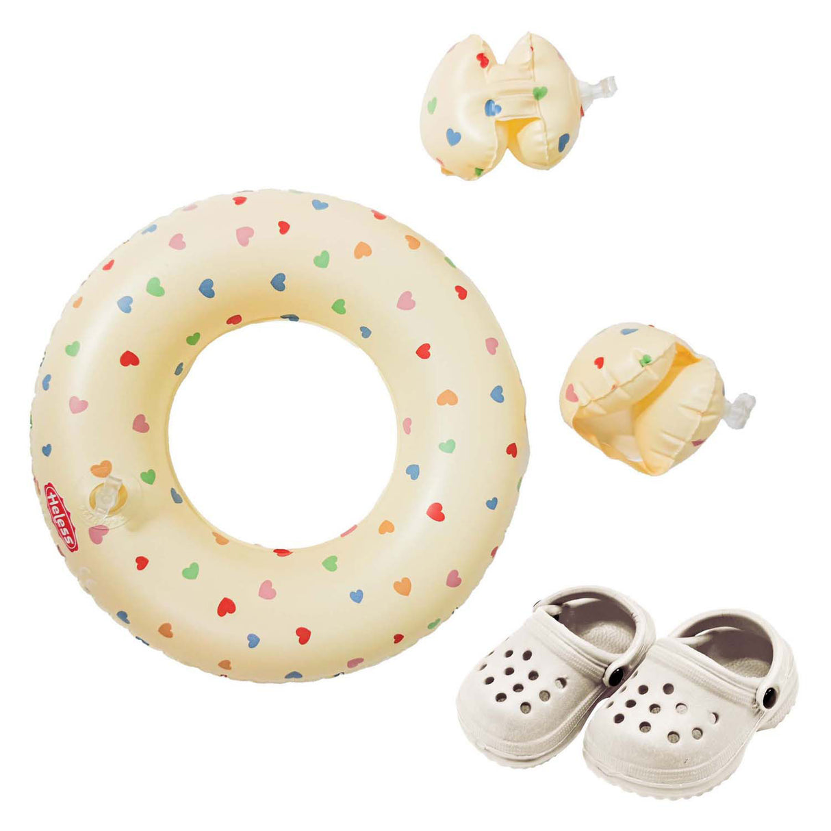 Heless Puppenschwimmset Herz Konfetti, 35-45 cm