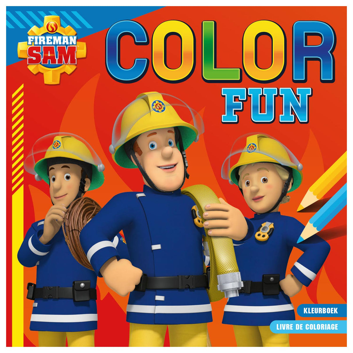 Lustiges Malbuch „Feuerwehrmann Sam“.