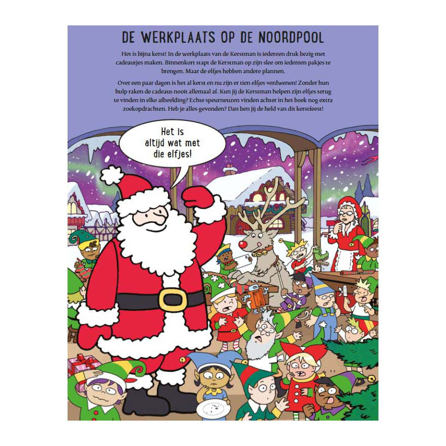 Deltas, wo sind die Weihnachtselfen? Schauen Sie sich das Suchbuch an