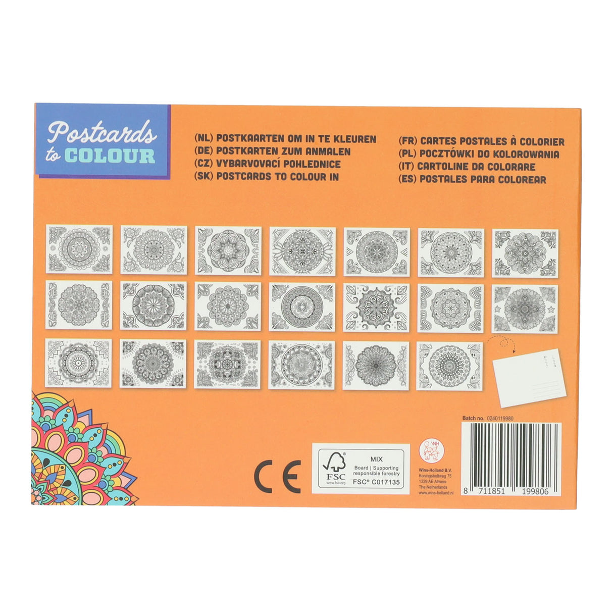 Wins Holland Postkarten Farben, 20 Stk