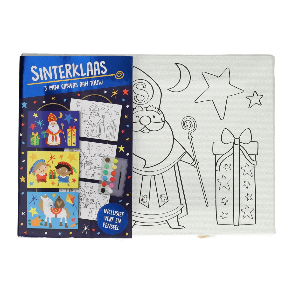 Wins Holland Leinwandcollage Sinterklaas Farbset, 3-tlg.