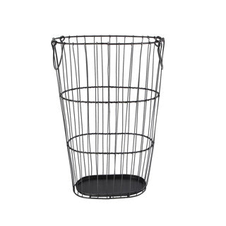 Kein Markenkorb Jill, graues Metall, 17 x 28 x 43 cm