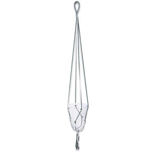 No Brand in der Mood-Kollektion Blumentopfhalter dunkelgrün weiß Makramee 110 cm | 6 Stück