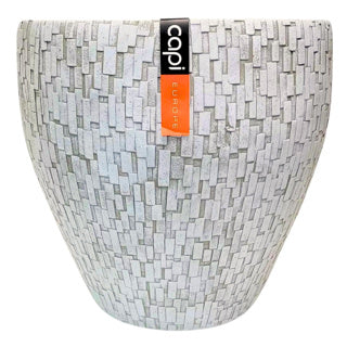 No brand Blumentöpfe weiß 39 cm 2er Set Capi Europe