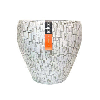 No brand Blumentöpfe weiß 39 cm 2er Set Capi Europe