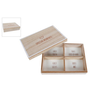 No brand Aufbewahrungsbox besondere Momente 17,5x13x4 cm | 3 Stück