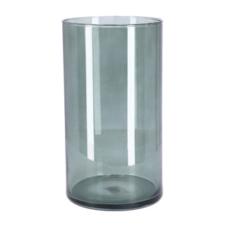 No Brand Vase Levi Zylinder dunkelgrau transp. h30 d16 | 2 Stk