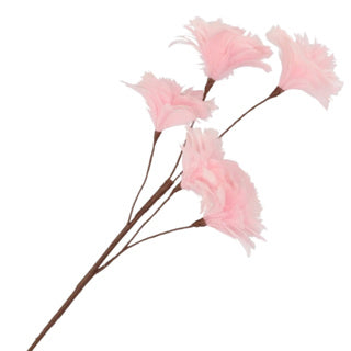 No brand Kunstzweig Federblumen rosa 85 cm | 8 Stück