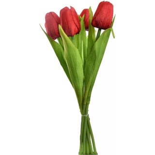 No brand Tulpenstrauß 7 Stück 35 cm rot | 4 Stück