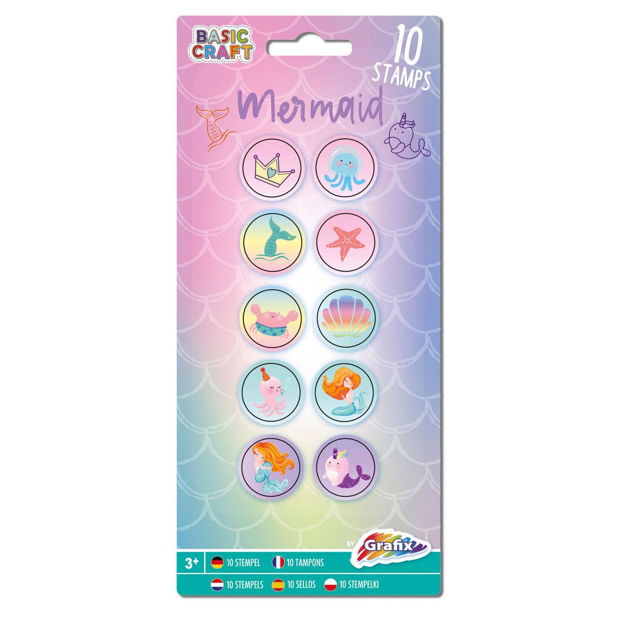 Grafix Stempel Set Meerjungfrau