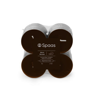 Spaas Maxi-Duft-Teelichter, Blockpackung x8, 10 Stunden – warmes Wunder | 4 Stück