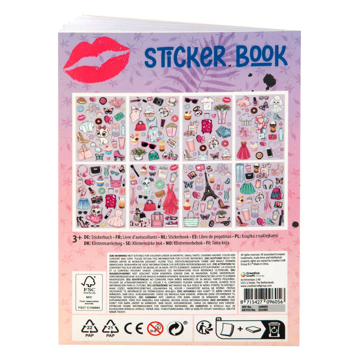 Kreatives Bastelgruppe-Besties-Stickerbuch