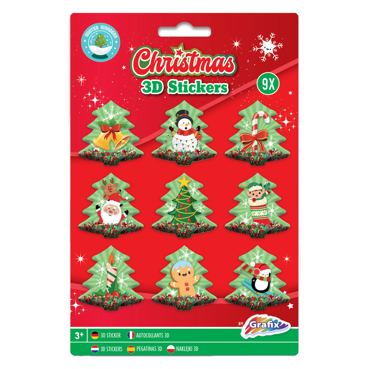 Grafix 3D-Aufkleber Weihnachten