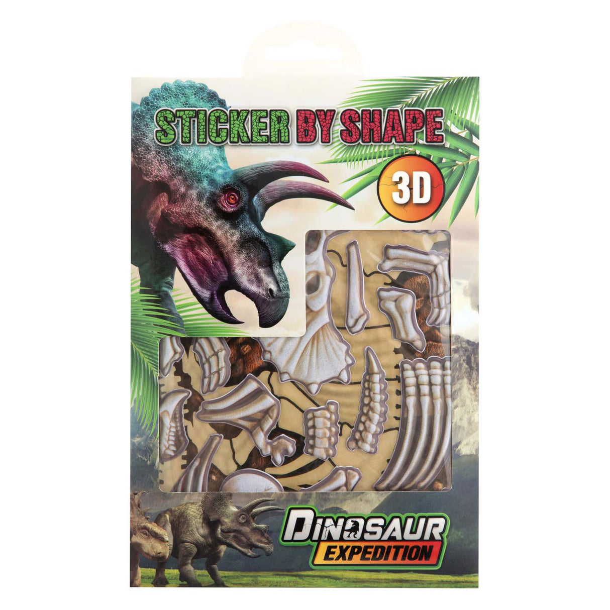 Kreative Bastelgruppen-Dino-Aufkleber in Form