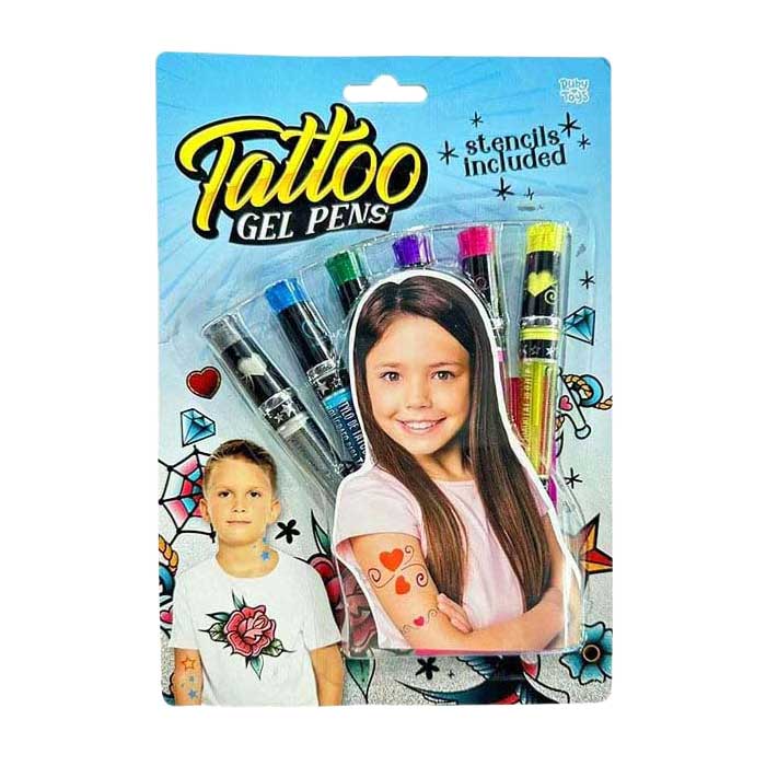 Tattoo-Gelstifte - inkl. 6 Stifte und Schablonen