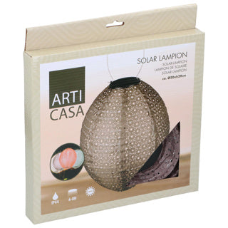 Lampion Solar-LED oval 4 sortiert | 2 Stk