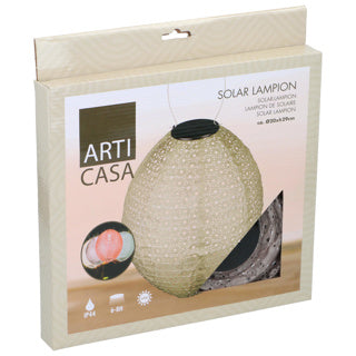 Lampion Solar-LED oval 4 sortiert | 2 Stk