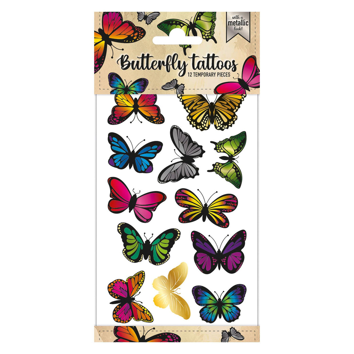 Totum Metallic Tattoos Schmetterlinge
