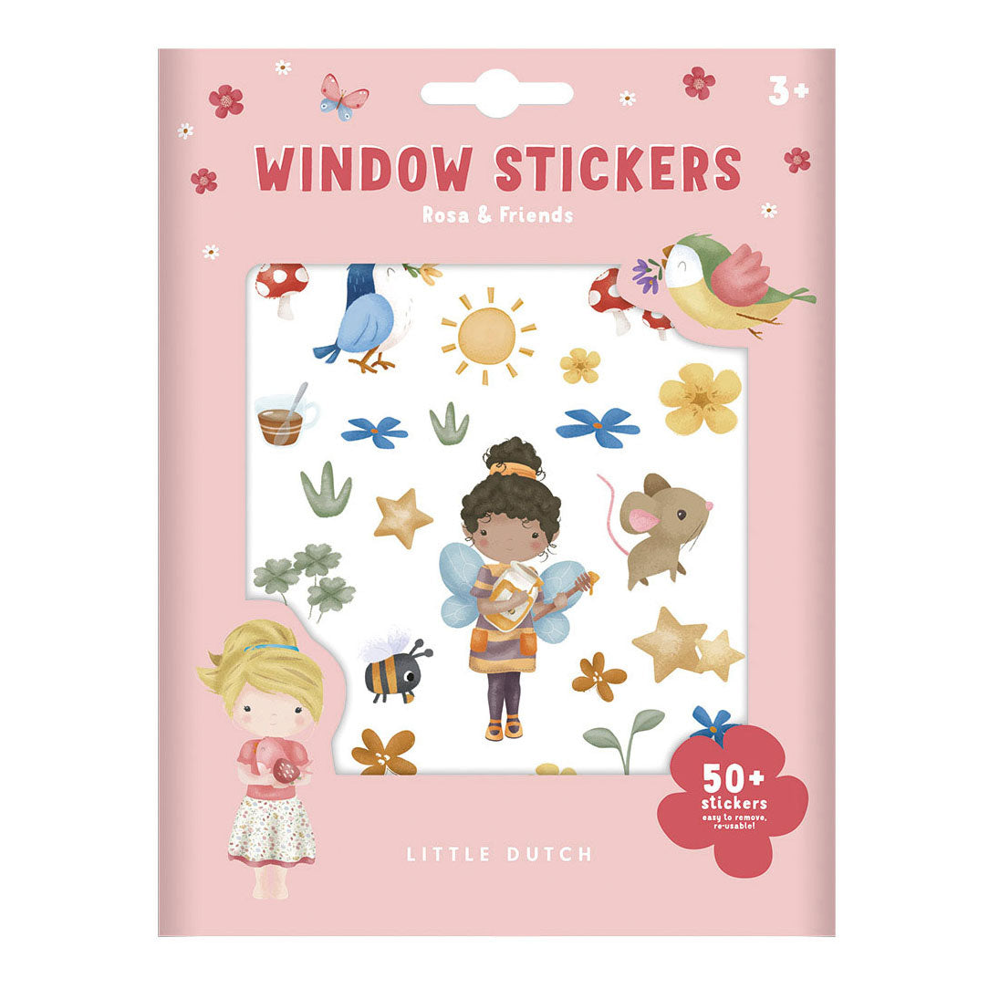 Little Dutch Fensteraufkleber Rosa Friends
