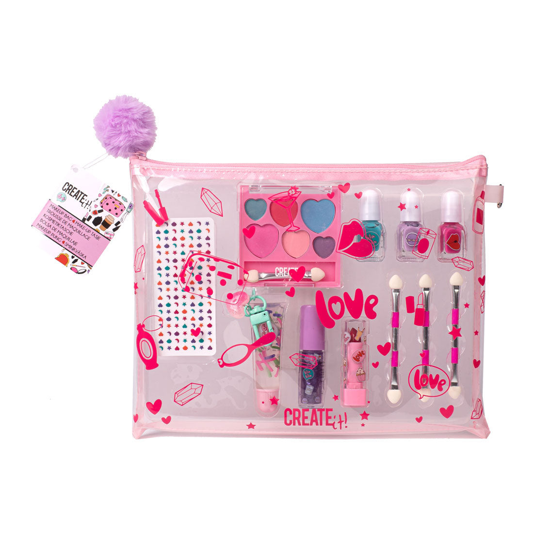 Erstellen Sie es! Schönheits -Make -up -Tasche mit Inhalt