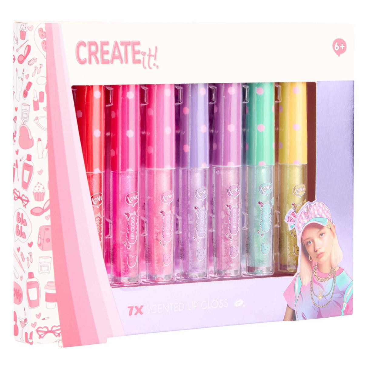 Erstelle es! create it Lipgloss-Duft-Glitzer, 7 Stk.