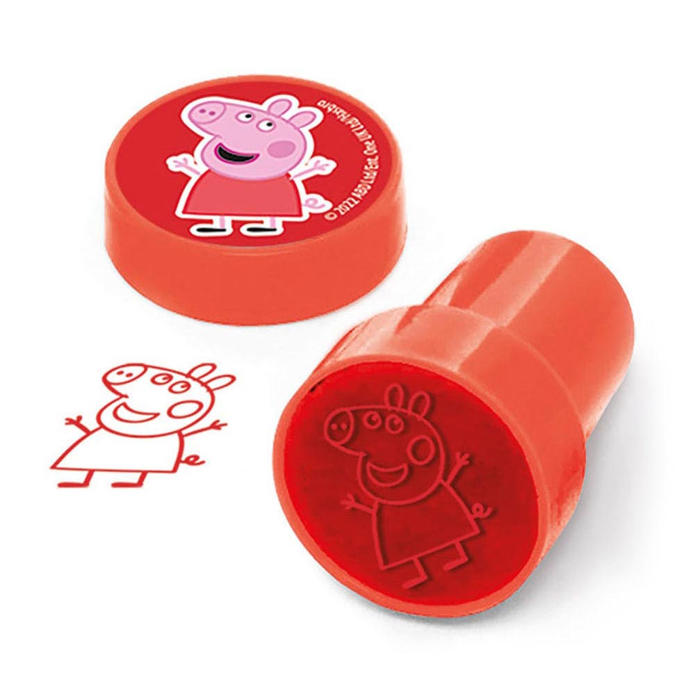 Totum Peppa Pig Kreativ-Bastelset mit Stempeln, Bleistiften und Aufklebern – Lernspielzeug, kreatives Basteln für Junioren, Stempeln und Basteln