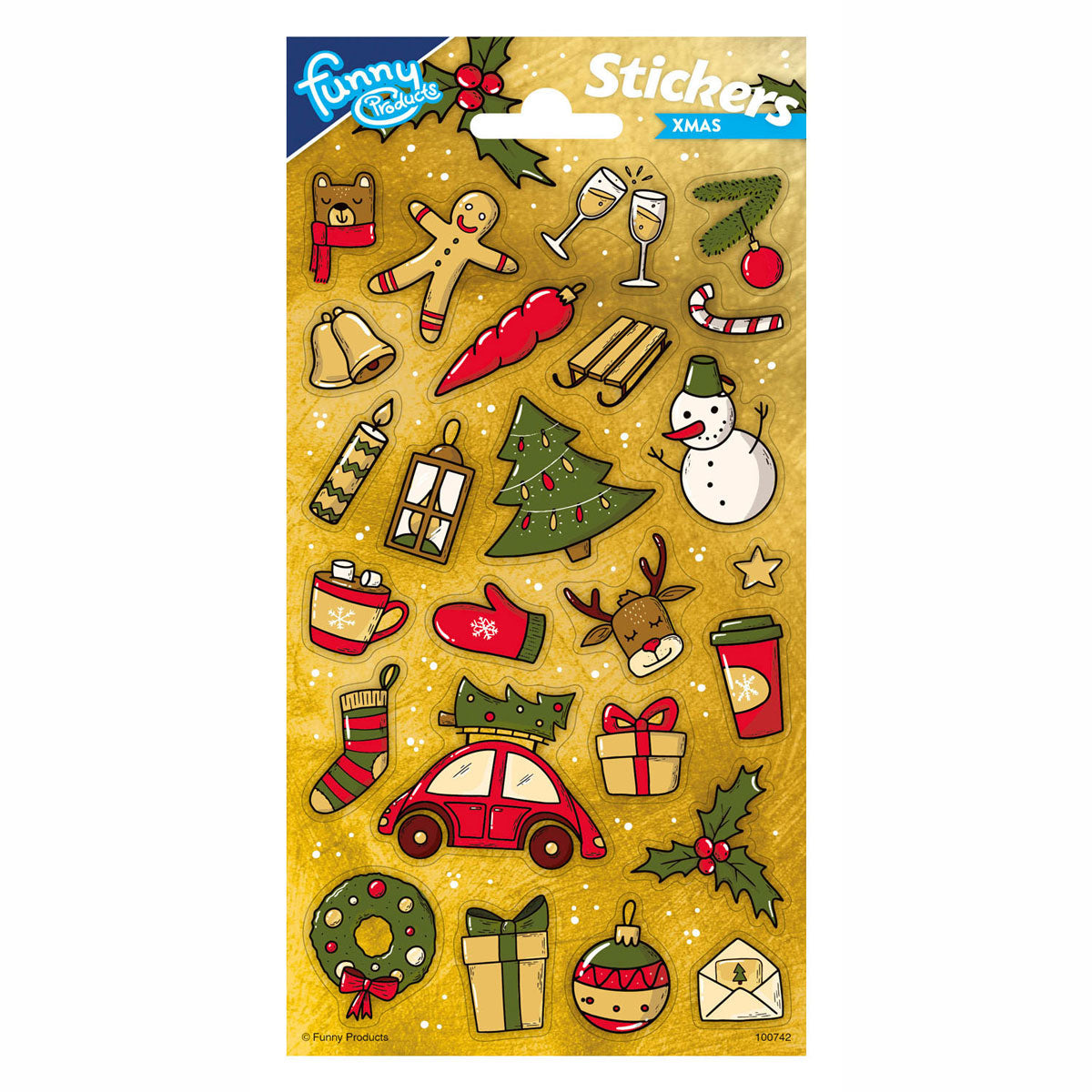 Totum-Aufkleberbogen funkelnde Weihnachten