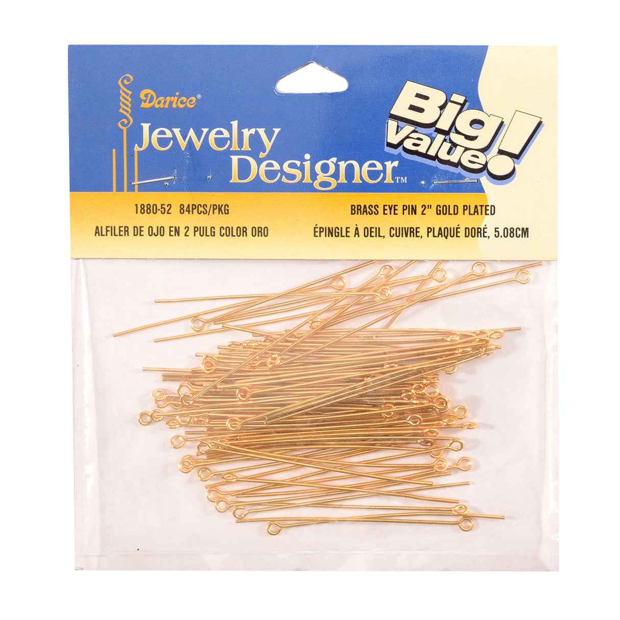 Darice • Kettenstift 5cm 72St Gold