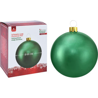 No brand Weihnachtskugel aufblasbar Durchmesser 65 cm grün | 2 Stk