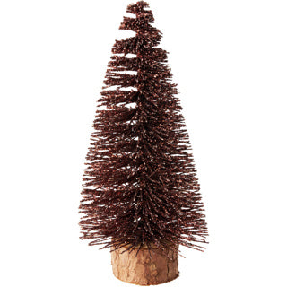 No brand Weihnachtsbaum 14cm braun | 12 Stück