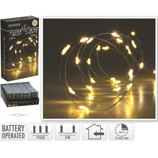 Kein Feuer Silberdrahtbeleuchtung 40led