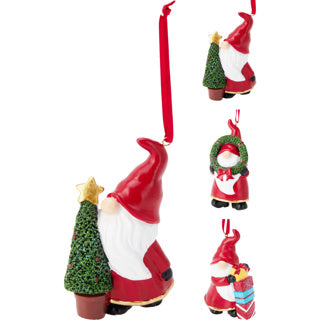 Weihnachtsmann Hängedeko 13cm 3fach d