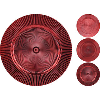 Platzteller 33cm rot 3sort