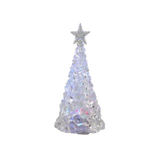 Baum Acryl m Stern LED 3xaaa Farbwechsel 21cm
