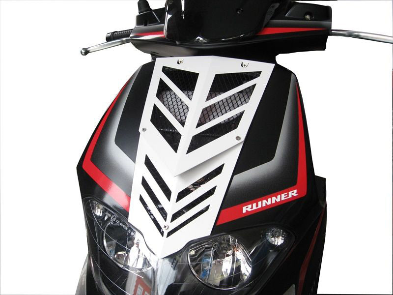 OpticParts df Pre -Frontooster Gilera Runner sp New Model Aluminium Weiß