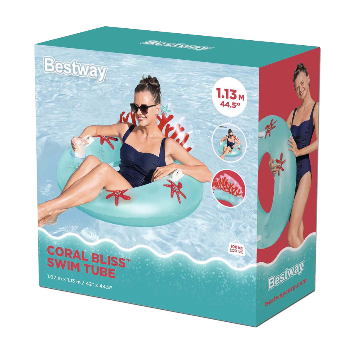 Bestway Schwimmring Koralle, 97cm