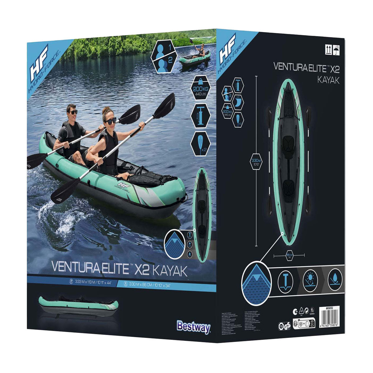 Bestway Hydro Force Kajak Ventura Elite x2 aufblasbares Set