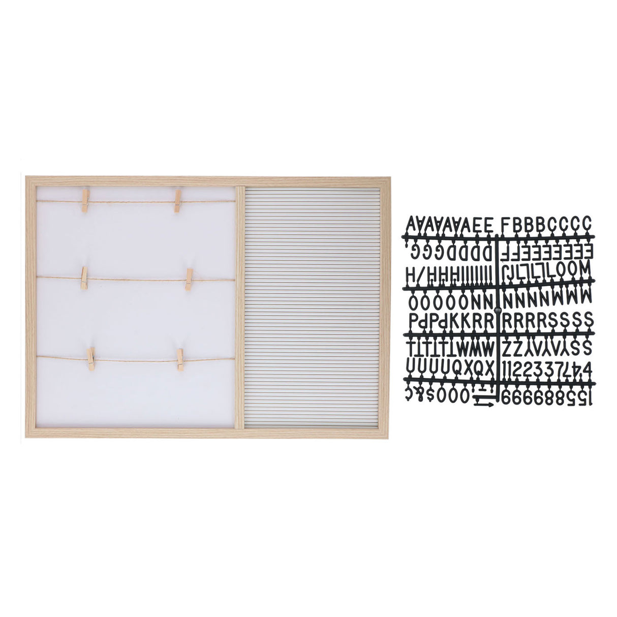 Memoboard und Fotorahmen aus Holz, MDF, 57x41cm