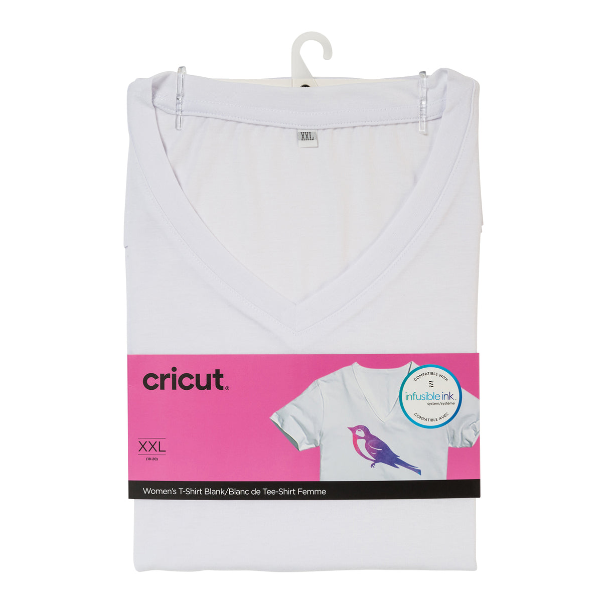 Cricut • Damen-T-Shirt mit V-Ausschnitt, Größe XXL