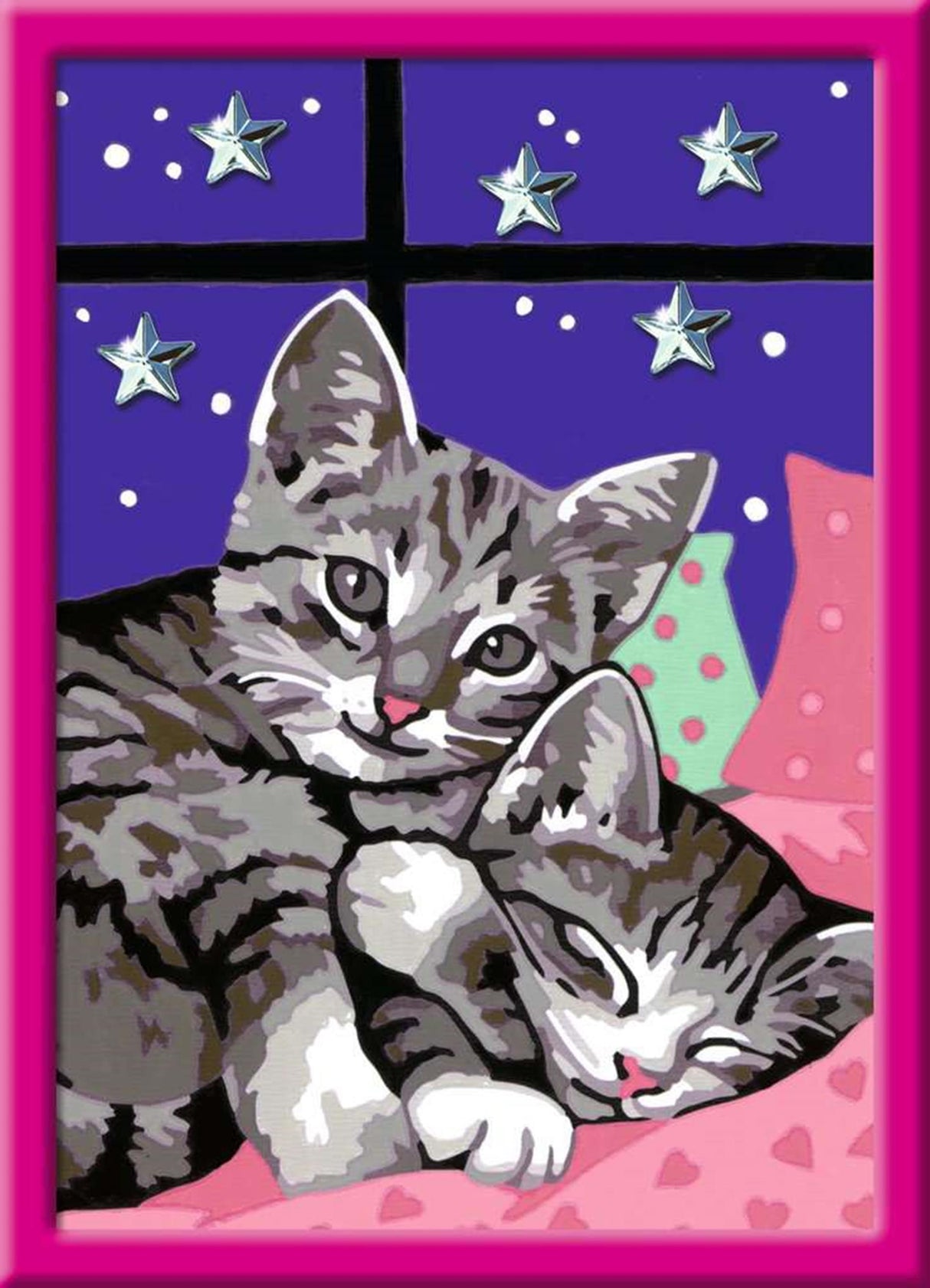 Ravensburger Kreart Gemälde auf Song Sleeping Cats Glitter