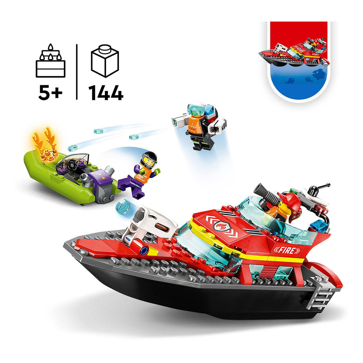 Lego City Feuerrettungsboot 60373