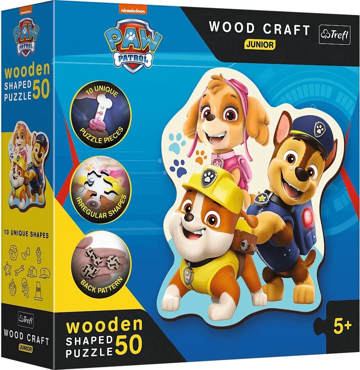 Trefl Puzzle - Paw Patrol Holzpuzzle - 50 Teile