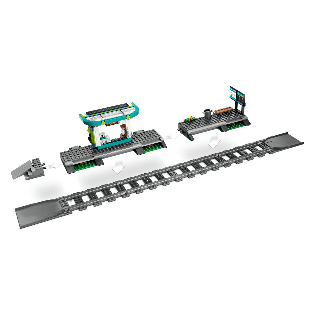 Lego City 60423 Straßenbahn und Bahnhof