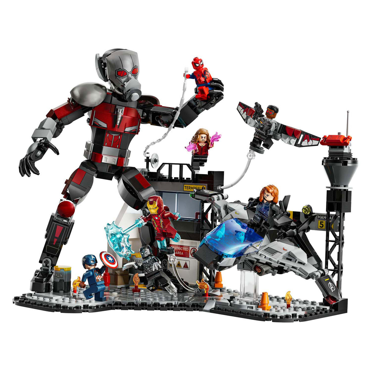 Lego Superhelden 76314 Captain America, Bürgerkriegs-Actionszene