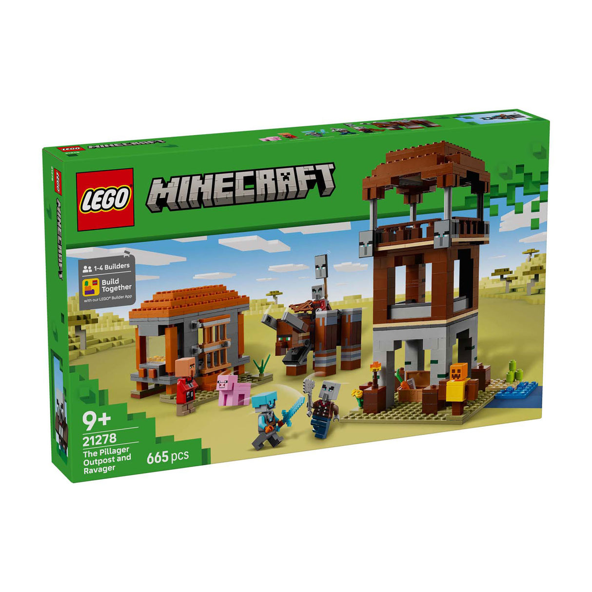 Lego 21278 Minecraft Der Plünderer-Außenposten und Zerstörer