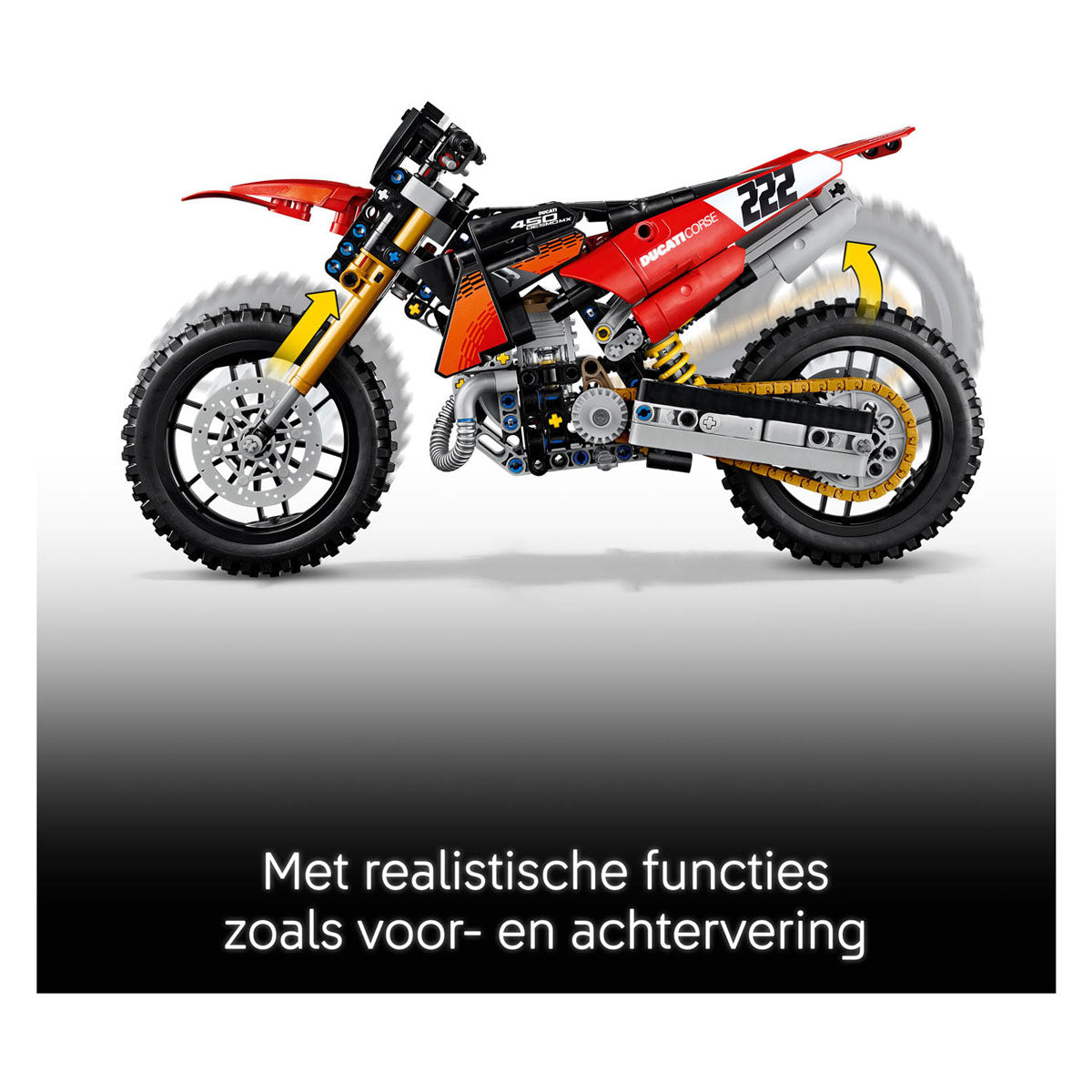 Lego technic ducati desmo450 mx factory motor speelgoed voor kinderen 42238