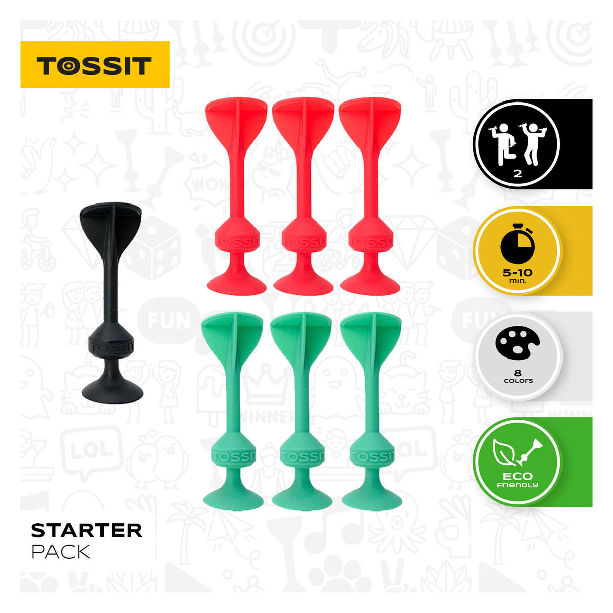 Spiel tossit Starterpaket rot-türkis