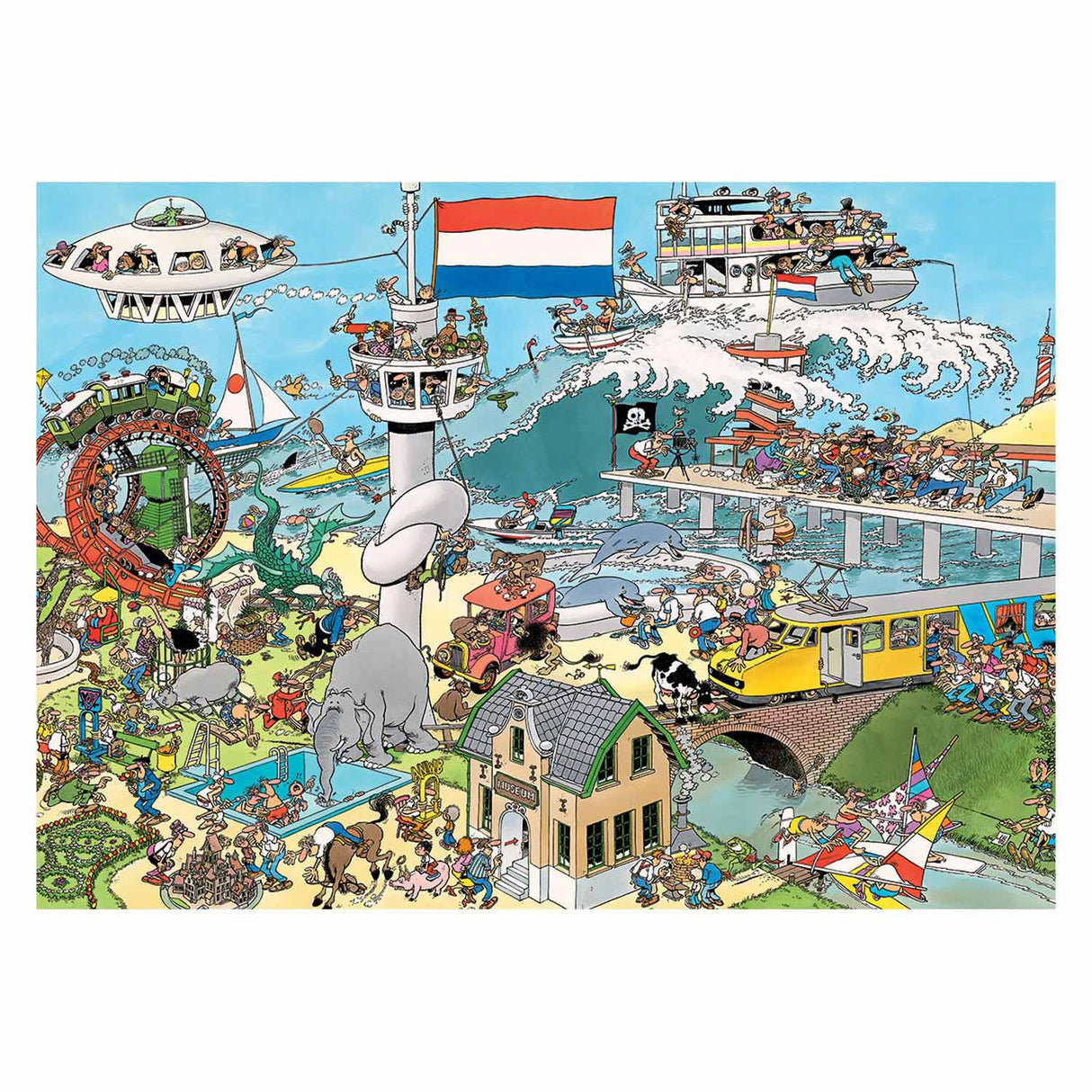 Jan Van Haasteren Jigsaw Puzzle Verkehr Chaos, 2x1000st.