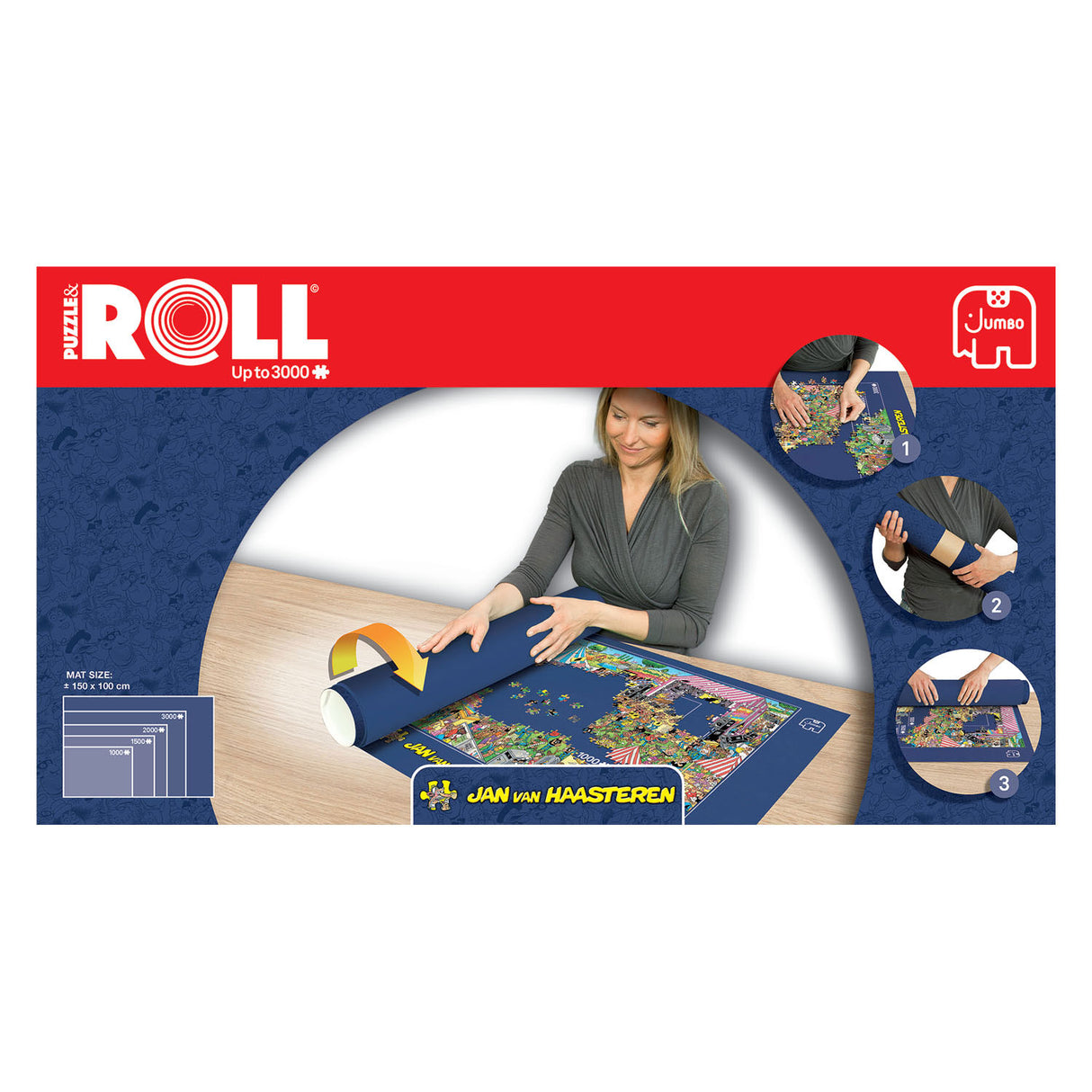 Jan van Haasteren Puzzlematte und -rolle, bis zu 3000 Teile