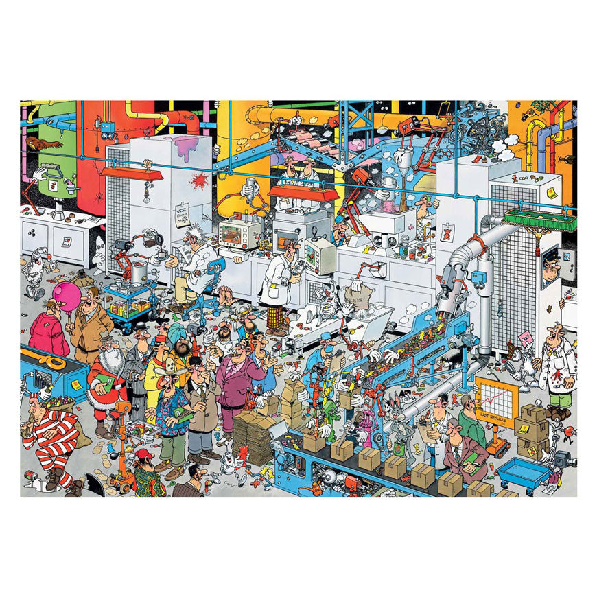 Jumbo Jan van Haasteren Puzzle - Süßigkeitenfabrik, 500 Teile.